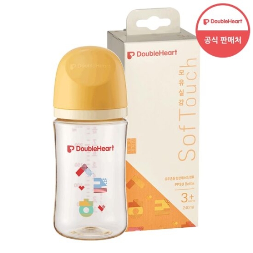 더블하트 모유실감 3세대 PPSU 헤리티지 240ml (젖병 1개 + 젖꼭지 1개)_이미지