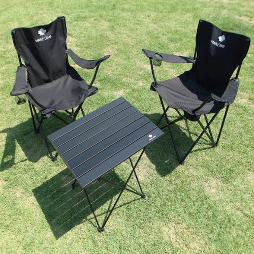메이플캠프 블랙라벨 캠핑 의자 테이블 세트_이미지