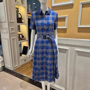 BCBG 여름25 미튼 체크 원피스 B5B4O627_이미지
