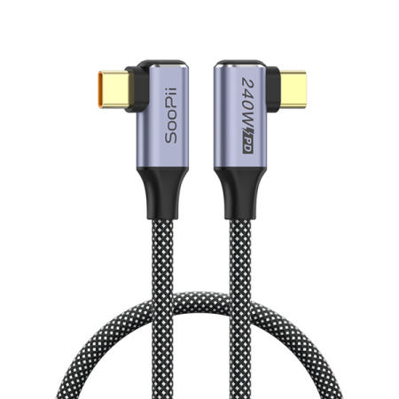 PD 240W C to C타입 양방향 ㄱ자 케이블 S47DR