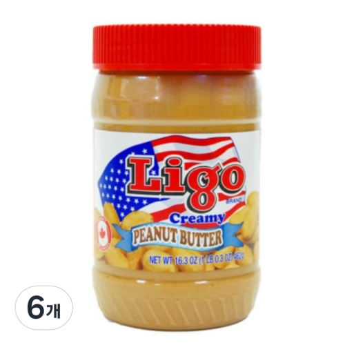 땅콩버터잼 크리미 462g 6개