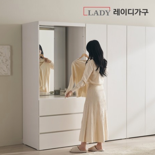 레이디가구 빈트 수납 시스템 터치 옷장 E세트 2000_이미지