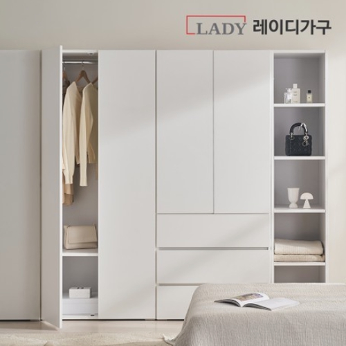 레이디가구 빈트 수납 시스템 터치 옷장 E세트 2000_이미지