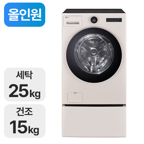 LG전자 트롬 오브제컬렉션 워시콤보 FH25ESE (+키높이 수납함,FH25ESEF)