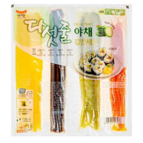 일미농수산 일가집 다섯줄 야채 김밥세트 245g (1개)_이미지