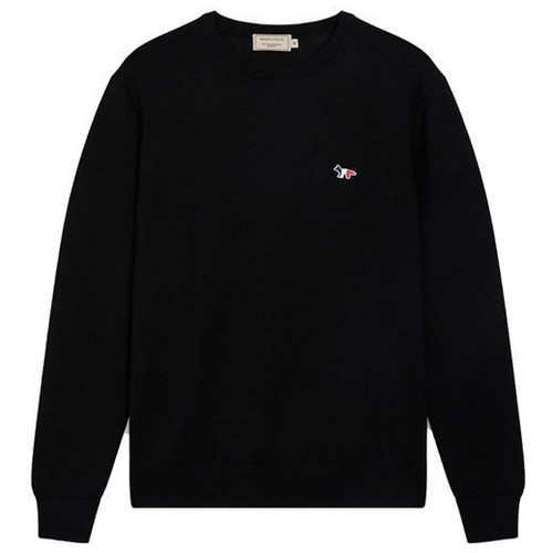 메종키츠네 트리컬러 폭스 패치 니트 FU00502KT1036 (P199, 블랙)