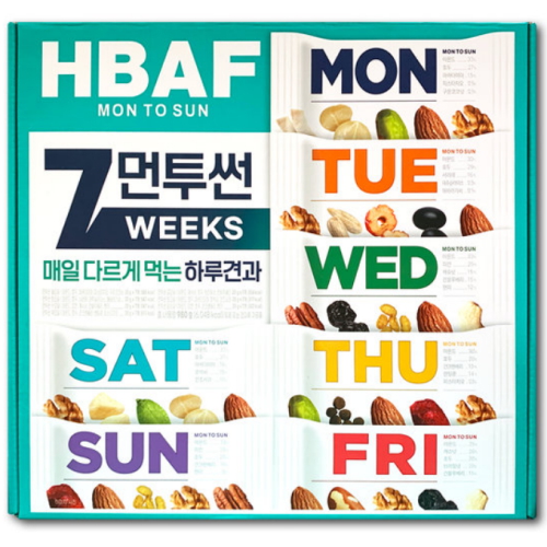 HBAF 먼투썬 하루견과 7주 980g (2개)_이미지