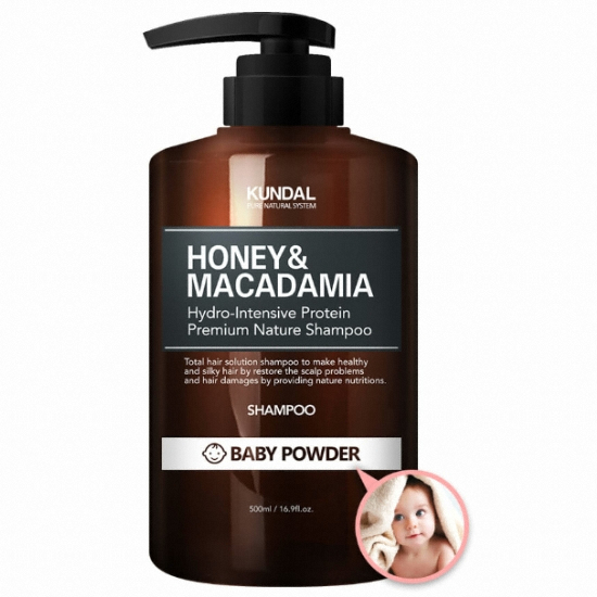 쿤달 허니 앤 마카다미아 네이처 샴푸 베이비파우더 500ml (5개)_이미지