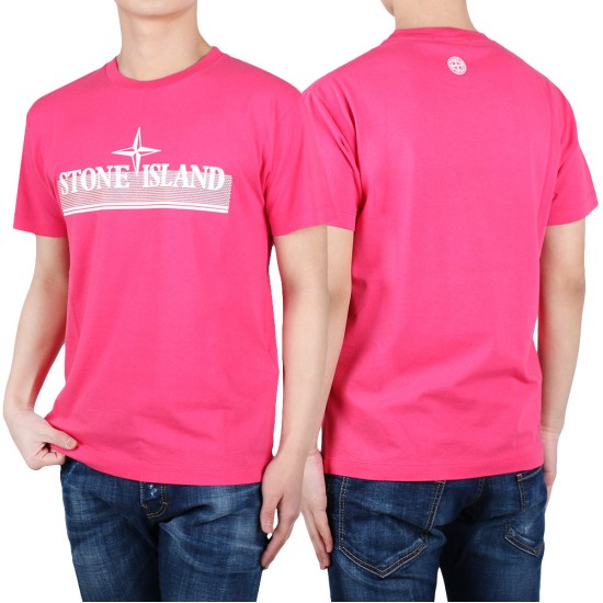 스톤아일랜드 TRICROMIA ONE 로고 프린팅 반팔티 76152NS92 V0087