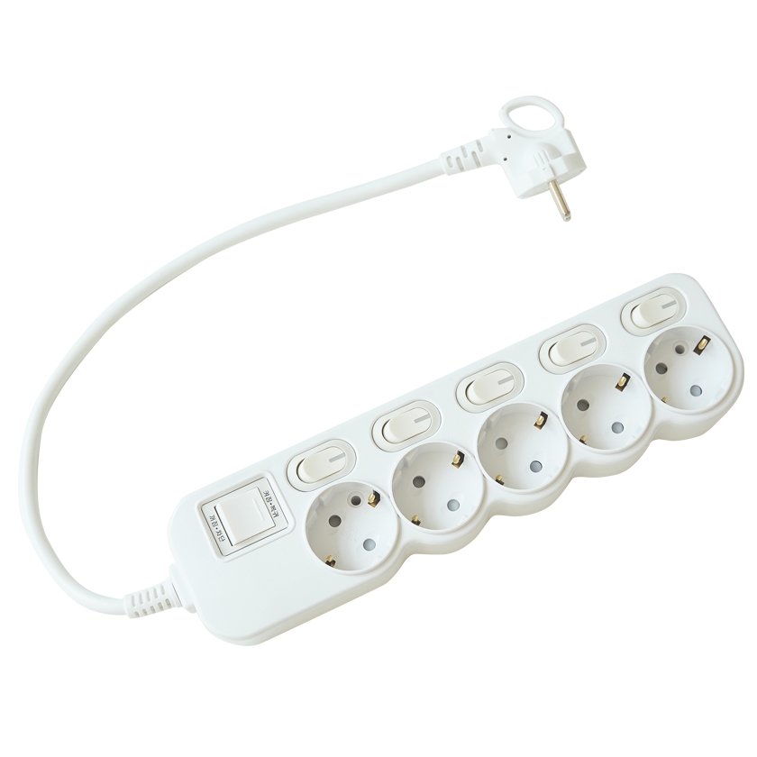 세계 에코파워탭 LED 5구 메인 개별스위치 멀티탭 (0.4m)