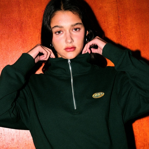 제너럴아이디어 UNISEX GNRL 집업 스웨트 셔츠 GREEN SBC3U0200_이미지