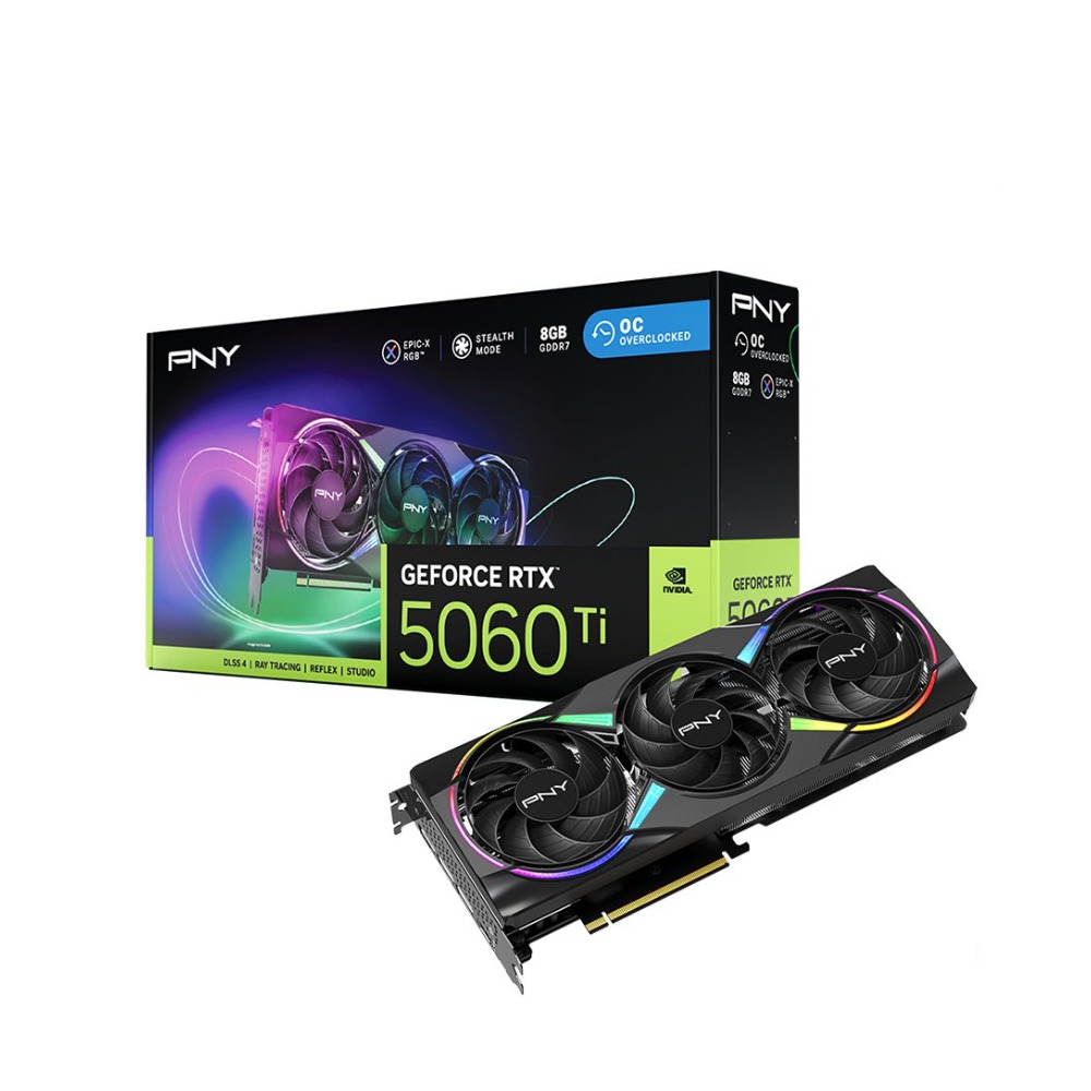 PNY 지포스 RTX 5060 Ti ARGB EPIC-X RGB OC D7 8GB Triple Fan 한성컴퓨터_이미지