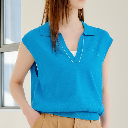 제너럴아이디어 뉴 로고 카라 베스트 S22A06042 (블루)_이미지