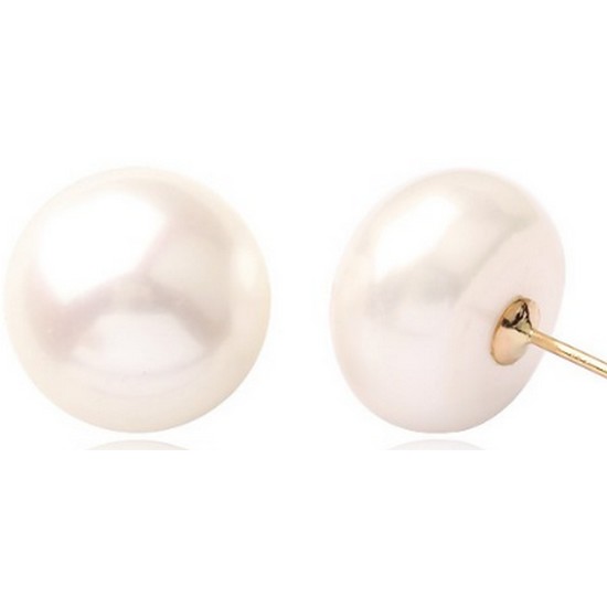 코알라주얼리 14K 납작 진주 10mm 귀걸이_이미지