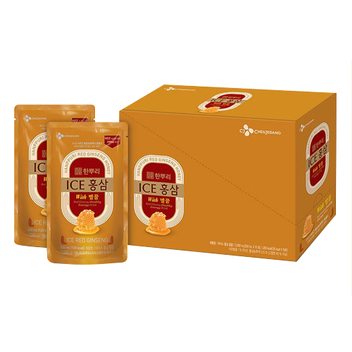 CJ웰케어 한뿌리 아이스 홍삼 벌꿀 200ml 10포 (1개)