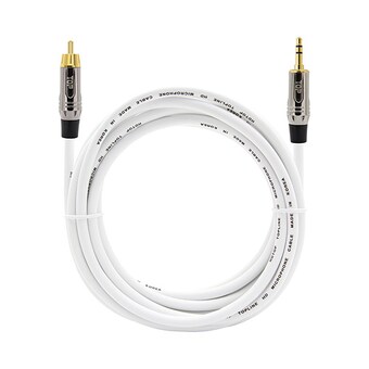 탑라인에이치디 HDTOP RCA to 3.5mm 스테레오 MM <b>메탈</b>화이트 케이블