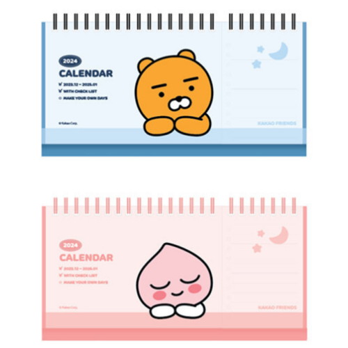 아이콘스 카카오프렌즈 2024 트윈 탁상 캘린더