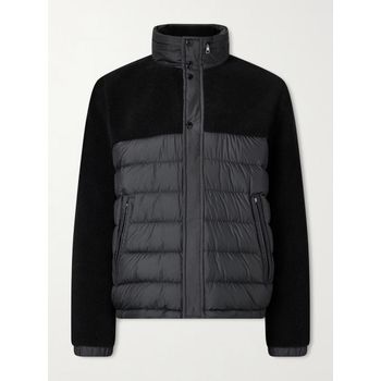 블랙 패널 플리스 퀼팅 다운 재킷 149293231