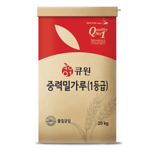 큐원 중력밀가루 20kg 1등급 중력분 1개이미지입니다. 누르면 해당 게시물로 새창이동합니다.