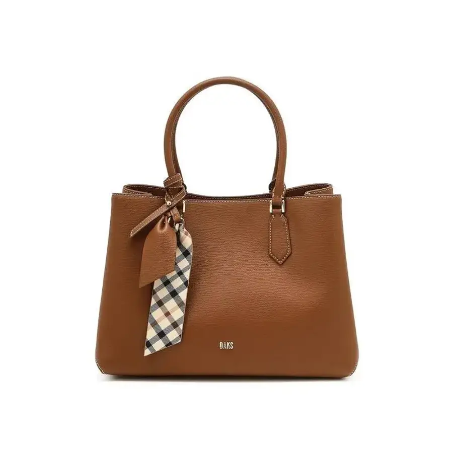 LF 닥스 ACC 브라운 로고장식 소가죽 토트백 DCBA6E142W2