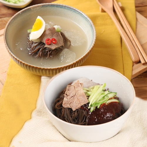냉면  냉면 메밀 물냉면 5인분비빔냉면5인분 사리동치미육수5봉비빔장300g_이미지