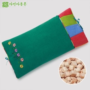 자연마을촌 편백나무 무지개베개 큐브칩 46x25cm_이미지