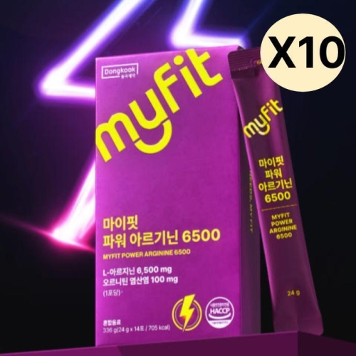  동국제약 마이핏 파워 아르기닌 6500 14포 [10개]