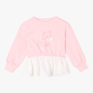 로엠걸즈 로양이 우븐 프릴 맨투맨 RGMA24T4C_7358_이미지