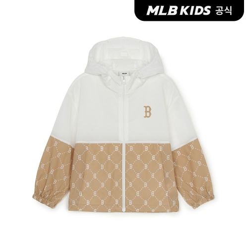 MLB키즈 다이아 모노그램 경량 바람막이 (7AWJMD653-43BGS)