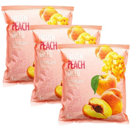 이츠웰 냉동 복숭아 1kg (3개)_이미지