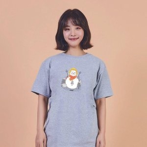 성탄절 해피 겨울 눈사람 반팔티 W7B2C37
