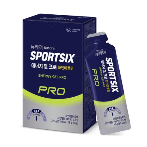 대상웰라이프 뉴케어 스포식스 에너지 젤 프로 파인애플맛 45g 6포