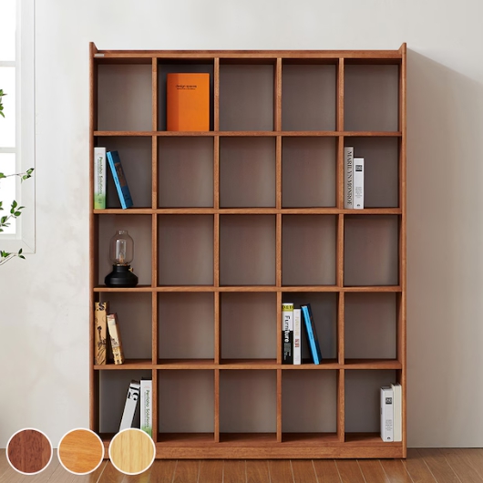 홈인홈 에디터의 서재 원목 베이직 오픈 책장 5x5 1370