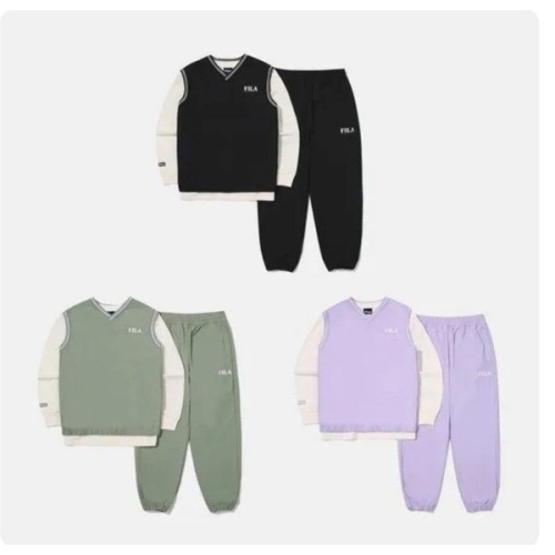 3pcs 우븐 조끼 상하세트 FK2FSG31101X