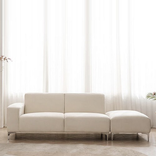 삼익가구  헤일리 아쿠아텍스 패브릭 소파 3인용 (스툴포함)