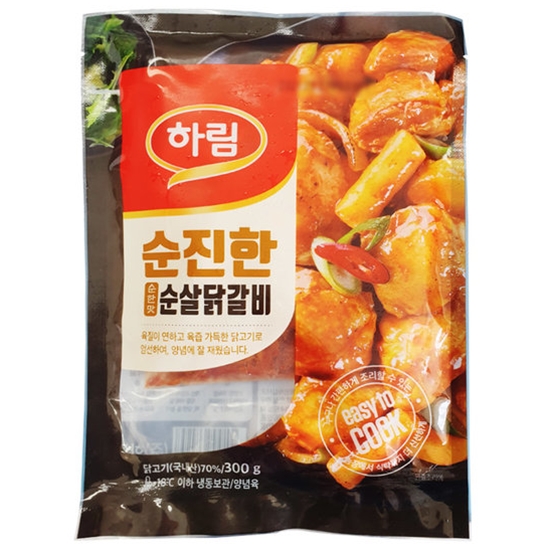 하림 순진한 순살 닭갈비 300g (2개)