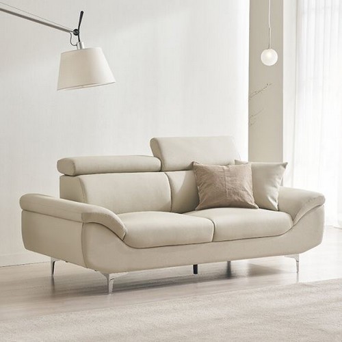 삼익가구 더컴포트 헤드틸팅 가죽 소파 3인용 (스툴별도)_이미지