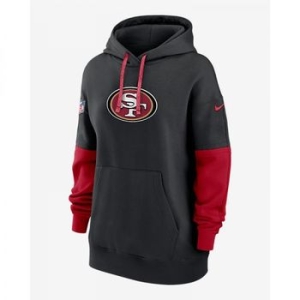  나이키 San Francisco 49ers 사이드라인 에센셜 우먼 NFL 풀오버 후디 후드티 03FH048Y73
