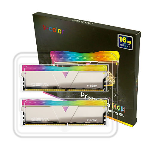 V-Color DDR4-3600 CL18 PRISM PRO RGB SILVER 패키지 (16GB(8Gx2))_이미지