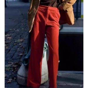 15Y10284 여자신상 와이드핏 팬츠 캐주얼 고르덴 바지 1255507 기본 L