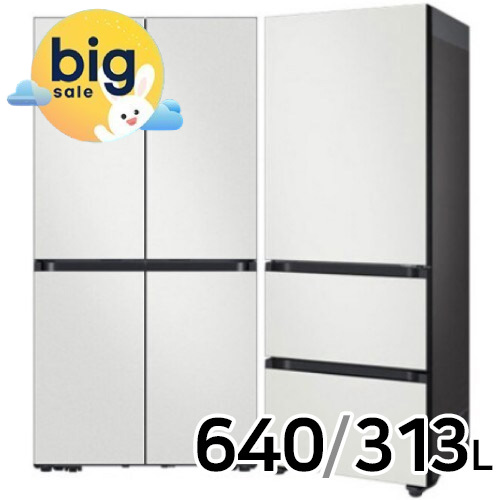 삼성전자 비스포크 키친핏 Max RM70F63R2A + 키친핏 코타 RQ33DB74D2AP (화이트)이미지입니다. 누르면 해당 게시물로 새창이동합니다.