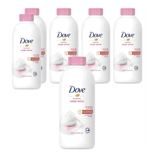 도브 포밍 핸드워시 피치 앤드 릴리 리필 430ml (6개)_이미지