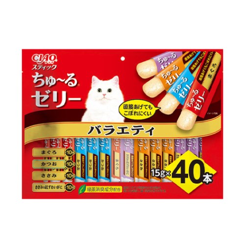 이나바 캣 챠오스틱 츄르젤리 버라이어티 TSC-136 600g (15g x 40p)