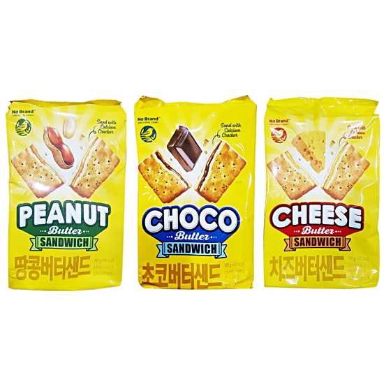 이마트 노브랜드 초코버터샌드+땅콩버터샌드+치즈버터샌드 190g