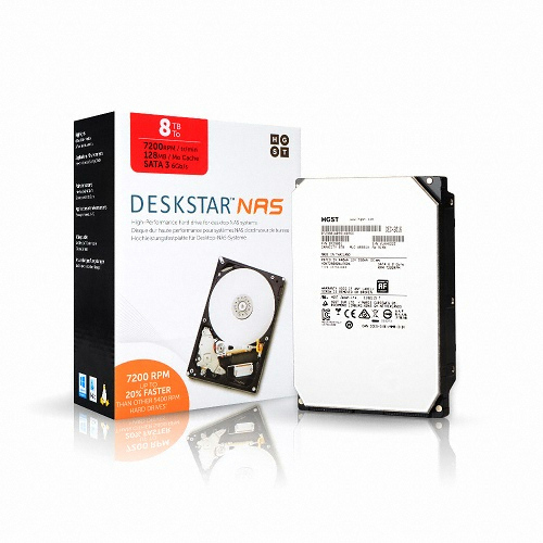 HGST Deskstar NAS ��Ű�� 7200/128M HDN728080ALE604