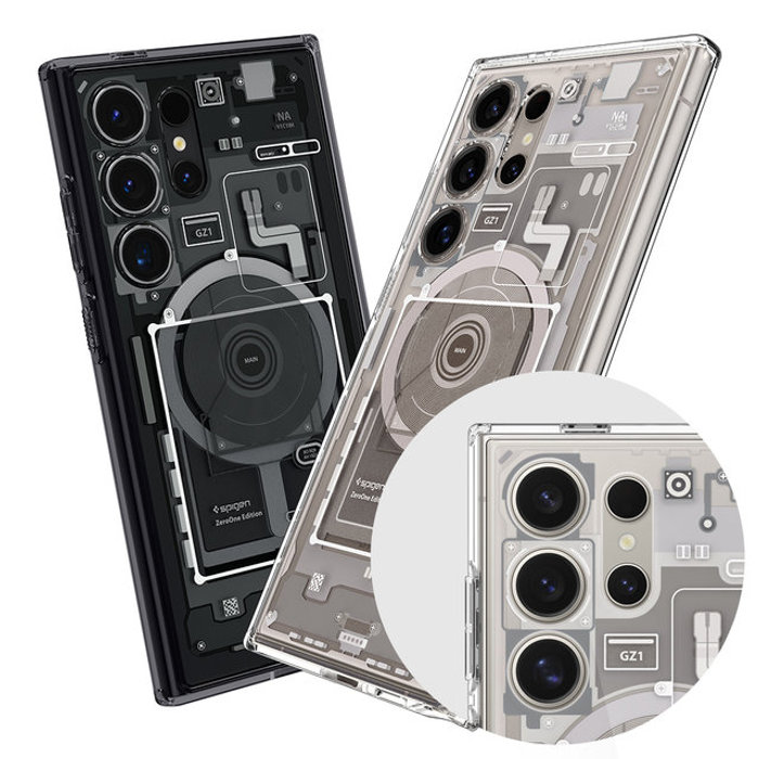 슈피겐 갤럭시S24 울트라 울트라하이브리드 원탭 메탈링 맥핏 제로원 케이스