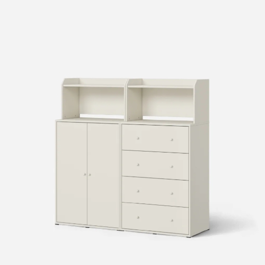 샘키즈 보나 일반 옷장+낮은상부장 세트 1600