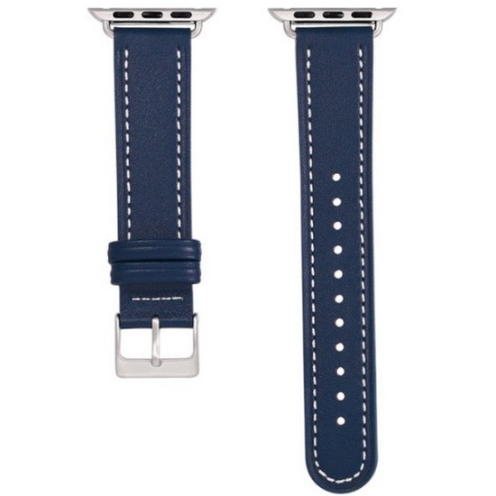 이랜드 로이드 애플워치 네이비/실버 커넥터 가죽스트랩 (38mm/40mm)_이미지