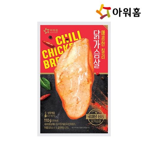 아워홈 매콤한 칠리 닭가슴살 110g (1개)_이미지