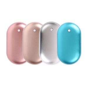 위플 심플 타원 충전식 USB 손난로 블루 WD6063D